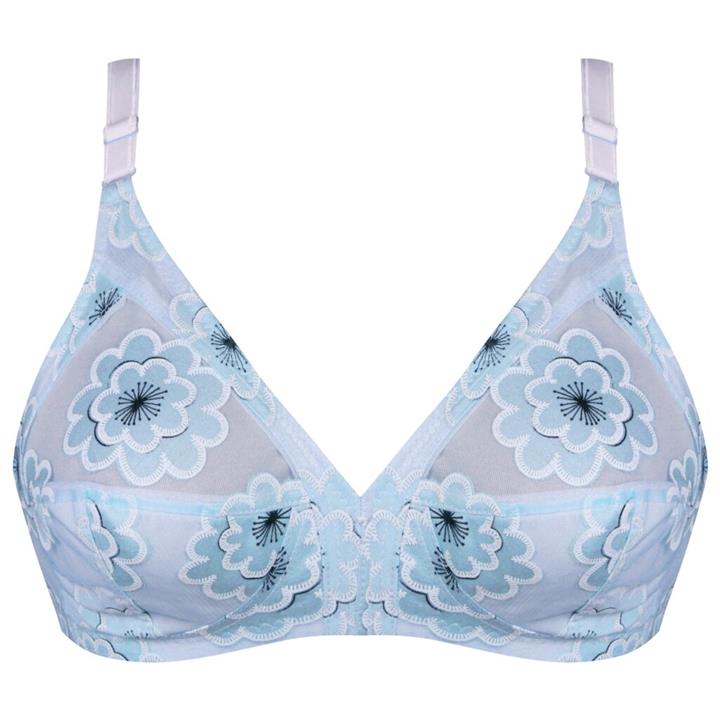 سوتین زنانه پانیذ مدل بدون فنر کد ۶۶۵۰۸-۲ رنگ آبی